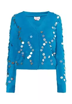 Вязаный кардиган IZIA, королевский синий