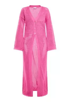 Вязаный кардиган IZIA, розовый