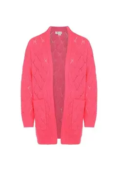 Вязаный кардиган IZIA, розовый