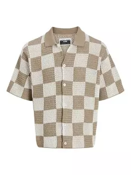 Вязаный кардиган JACK & JONES Jcoathletico, цвет Camel/Dark beige