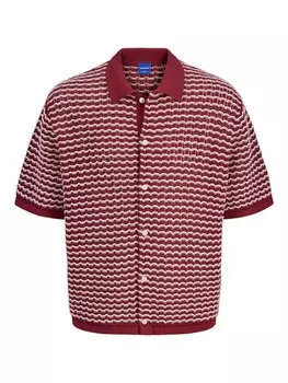 Вязаный кардиган JACK & JONES JORDia, бордовый