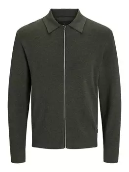 Вязаный кардиган JACK & JONES Knit Cardigan JBRBLAmilano, темно-зеленый