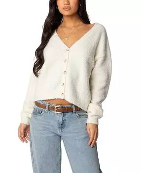 Вязаный кардиган Jade Edikted, слоновая кость/кремовый