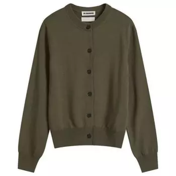 Вязаный кардиган Jil Sander, зеленый