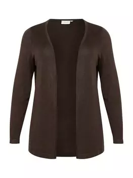 Вязаный кардиган KAFFE CURVE Farsia, шоколад
