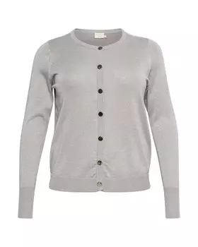 Вязаный кардиган KAFFE CURVE Knit Cardigan Regitta, цвет silver grey