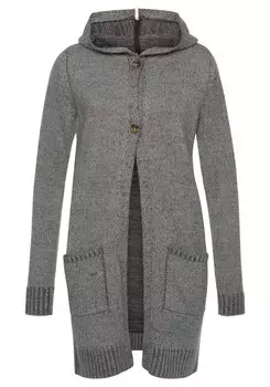 Вязаный кардиган Kangaroos, пятнистый серый