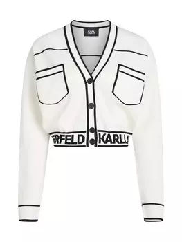 Вязаный кардиган Karl Lagerfeld, белый