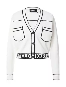 Вязаный кардиган Karl Lagerfeld, белый