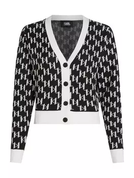 Вязаный кардиган Karl Lagerfeld, черный
