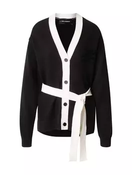 Вязаный кардиган Karl Lagerfeld, черный