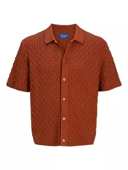 Вязаный кардиган классического кроя JACK & JONES JORACAPULCO, цвет Auburn
