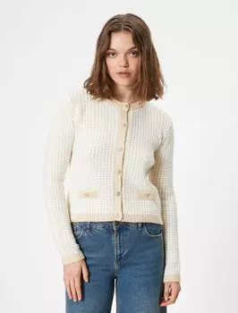 Вязаный кардиган Koton Knit Cardigan, белый