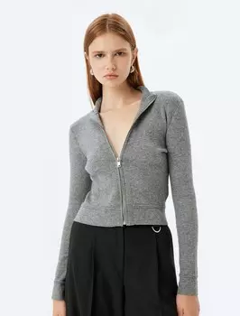 Вязаный кардиган Koton Knit Cardigan, серый