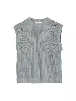 Вязаный кардиган Koton Knitted Vest, серый
