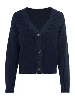 Вязаный кардиган Lascana, темно-синий