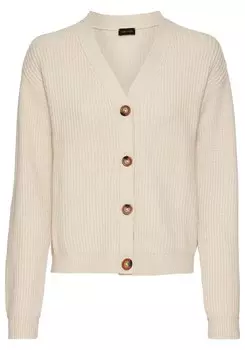 Вязаный кардиган LAURA SCOTT, светло-бежевый