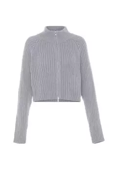 Вязаный кардиган Libbi, светло-серый