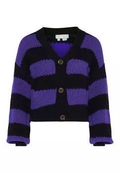 Вязаный кардиган Libbi, темно-фиолетовый/черный