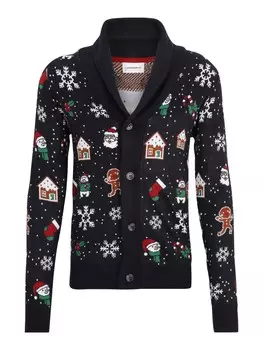 Вязаный кардиган Lindbergh, темно-синий