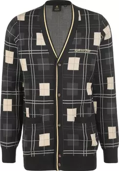 Вязаный кардиган Lyle & Scott Knit Cardigan Grid, темно-синий