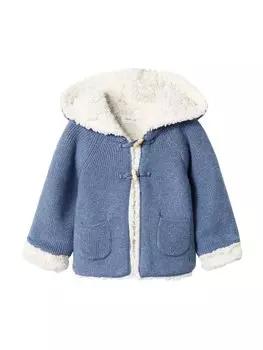 Вязаный кардиган MANGO KIDS Lulu, опал