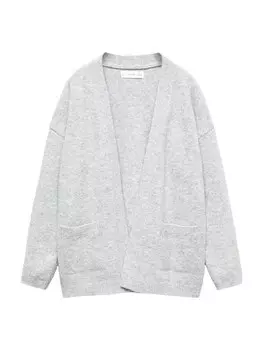 Вязаный кардиган MANGO KIDS TIQUE5, серый