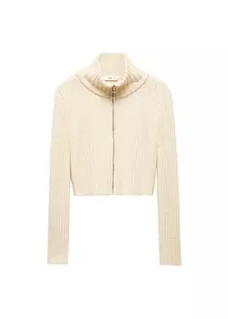 Вязаный кардиган MANGO Knit Cardigan Bratz, нюд