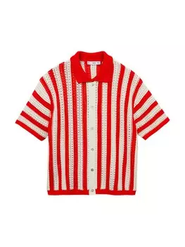 Вязаный кардиган MANGO Knit Cardigan Cinque, красный