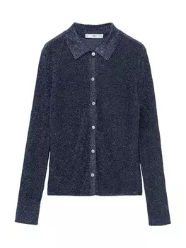 Вязаный кардиган MANGO Knit Cardigan KLING, ночной синий