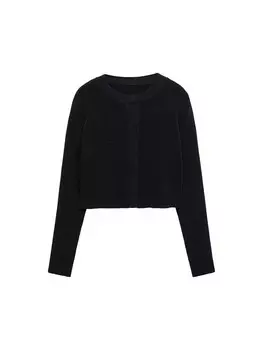 Вязаный кардиган MANGO Knit Cardigan MESSI, черный