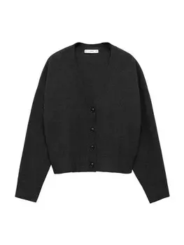 Вязаный кардиган MANGO Knit Cardigan PATTYS, антрацит