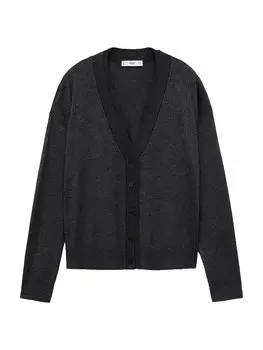 Вязаный кардиган MANGO LUCCA, антрацит