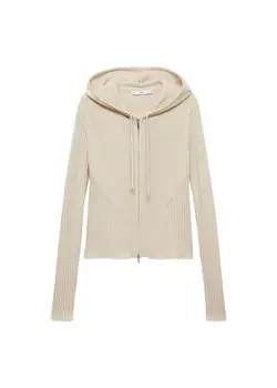 Вязаный кардиган MANGO Reish, бежевый