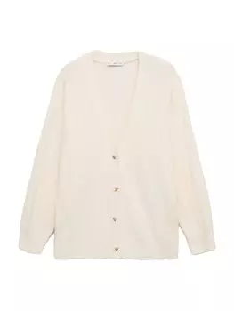 Вязаный кардиган MANGO TALDOTE, светло-бежевый