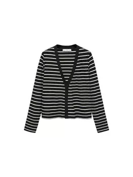 Вязаный кардиган MANGO TULSA, черный