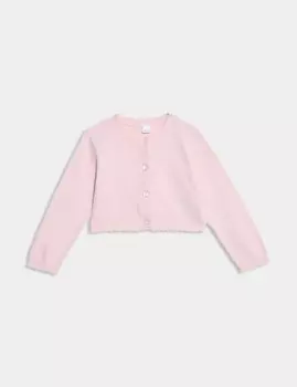 Вязаный кардиган Marks & Spencer, розовый