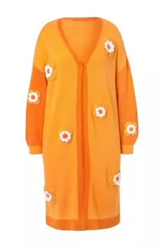 Вязаный кардиган MIAMODA, цвет Orange/Light orange
