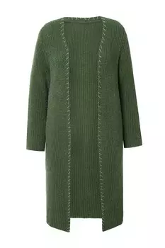 Вязаный кардиган MIAMODA, темно-зеленый