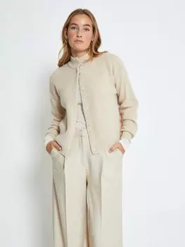Вязаный кардиган minus Erika, бежевый