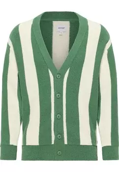 Вязаный кардиган MUSTANG Edgar, темно-зеленый