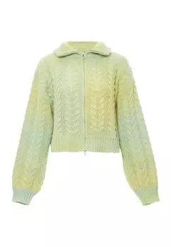 Вязаный кардиган MYMO Knit Cardigan, лаймовый