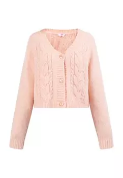 Вязаный кардиган Mymo, светло-розовый