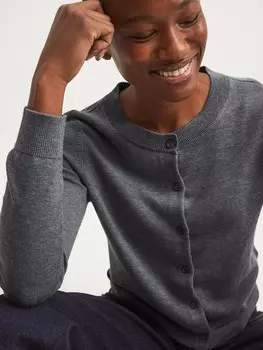 Вязаный кардиган NA-KD Knit Cardigan, пятнистый серый