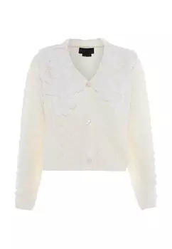 Вязаный кардиган Naemi, бежевый