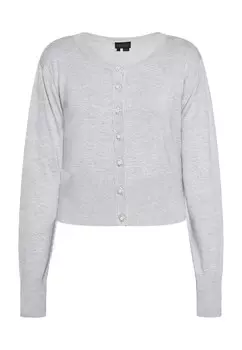 Вязаный кардиган Naemi, пятнистый серый