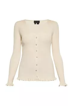 Вязаный кардиган NAEMI, светло-бежевый