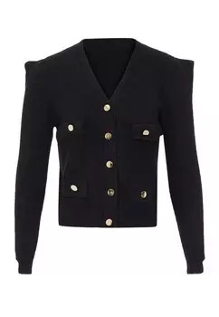 Вязаный кардиган NALLY Knit Cardigan, черный