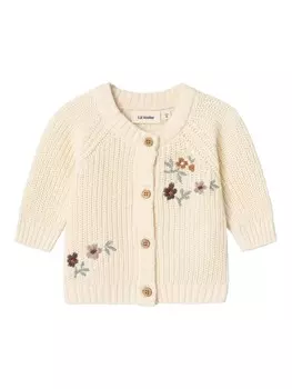 Вязаный кардиган NAME IT Knit Cardigan, цвет beige/dark beige