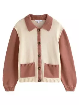 Вязаный кардиган Next, цвет Beige/Cream/Nude